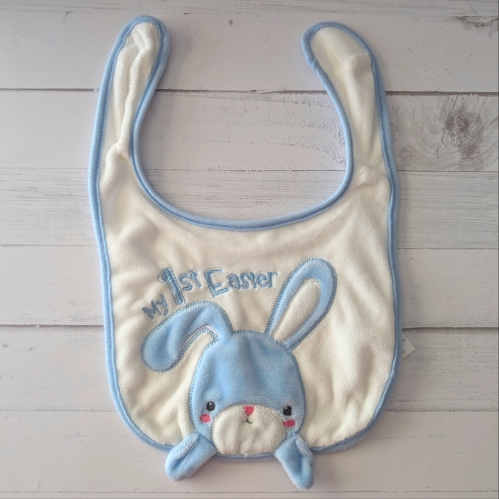 Easter Bunny Rabbit Baby Bib My 1st Easter Feeding Bib